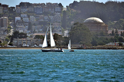 Sailboat in sea