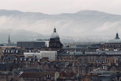 Clouds rolling in over pentland hills