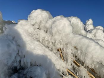 Snow covered mountain against sky