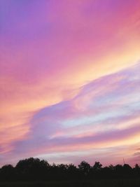 Low angle view of dramatic sky during sunset