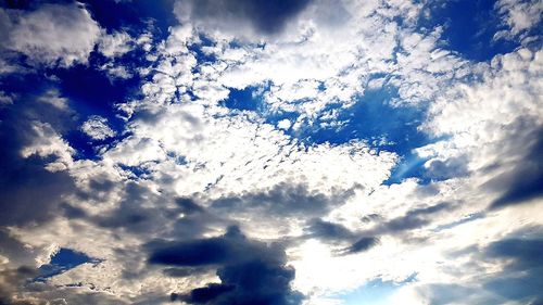 Low angle view of clouds in sky