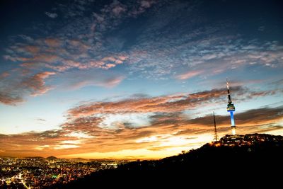 City at sunset