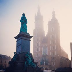 Low angle view of statue