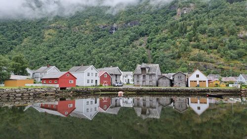 Houses in lake