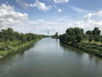 Scenic view of river against sky