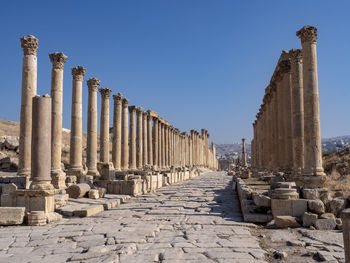 Exterior of temple against clear sky