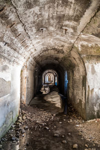 Empty corridor in old building