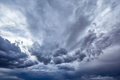 Low angle view of clouds in sky