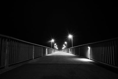 Illuminated street light at night
