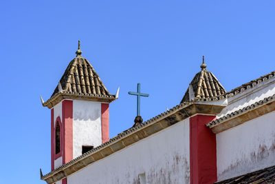 Old and historic baroque church towers in lavras novas, ouro preto district, minas gerais