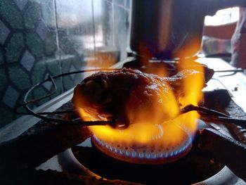 Close-up of food on table