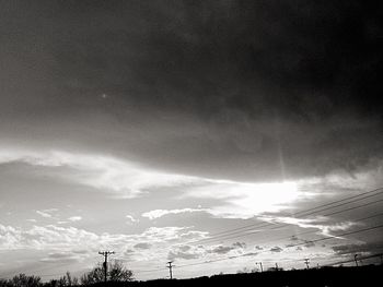 Low angle view of cloudy sky