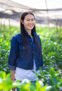 Portrait of smiling young woman