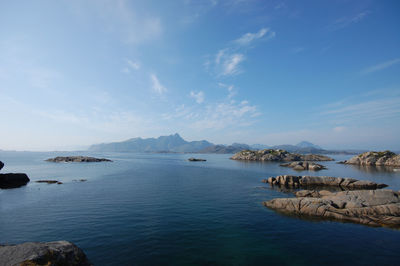 Scenic view of sea against sky in north norway