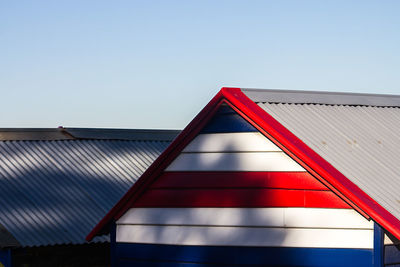 Low angle view of building against clear sky