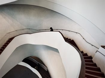 Low angle view of spiral staircase of building