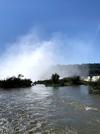Scenic view of river against sky