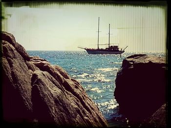 View of boats in sea