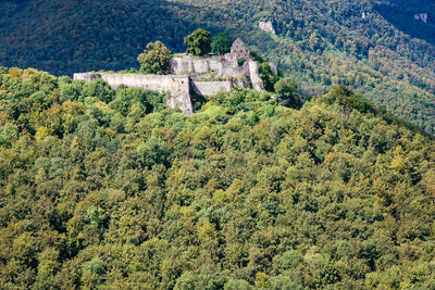 High angle view of fort