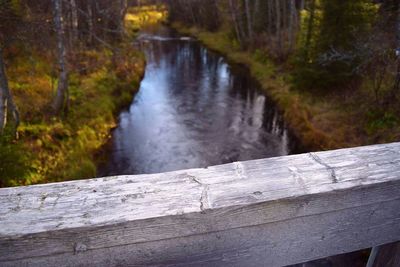 Scenic view of waterfall