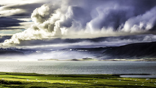 Dramatic sky over sea