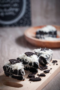 Close-up of cake on table