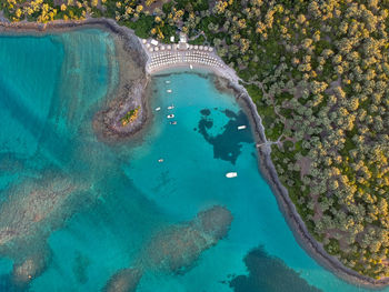 High angle view of swimming pool