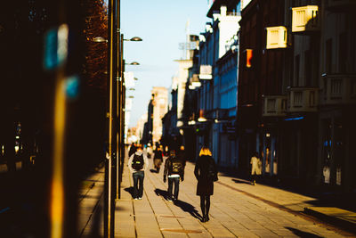 People on street at night