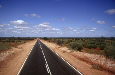 Country road along landscape