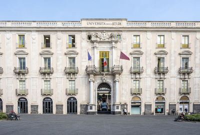 Università square in catania with historic buildings with beautiful facades