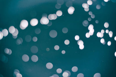 Defocused image of illuminated lights
