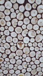 Full frame shot of firewood