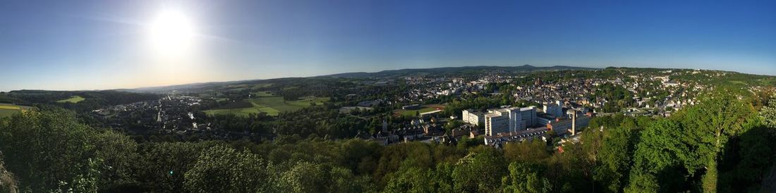 Panoramic shot of townscape against sky