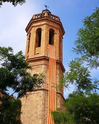 Low angle view of built structure against sky