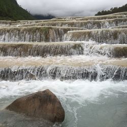 River flowing through rocks