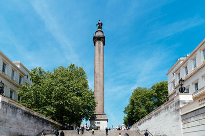 Duke of york column against blue sky in westminster