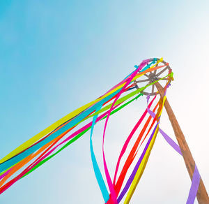 Maslenitsa wheel with multicolored ribbons 