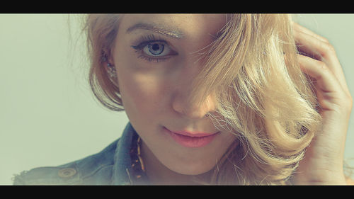 Close-up portrait of young woman