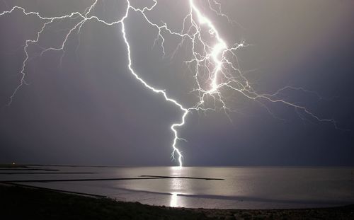 Storm clouds over the sea