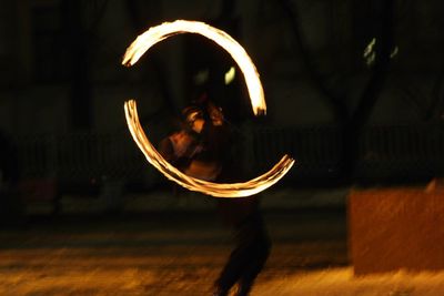 Light trails at night