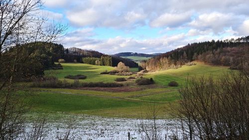 Scenic view of landscape against sky