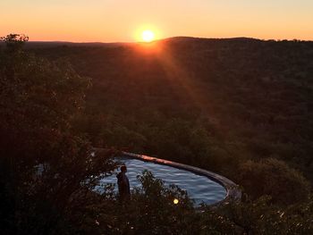 Scenic view of sunset against sky