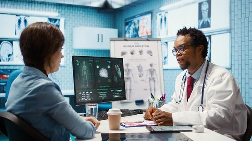 Doctor working at clinic