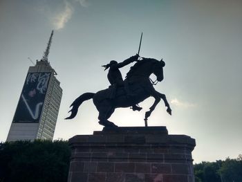 Low angle view of statue