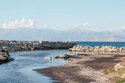 Scenic view of sea against sky