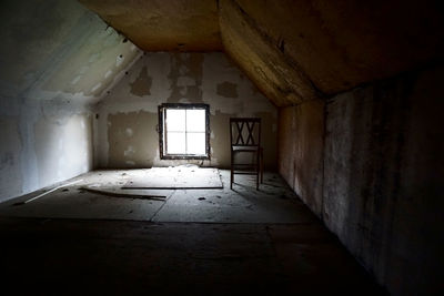 Interior of abandoned building