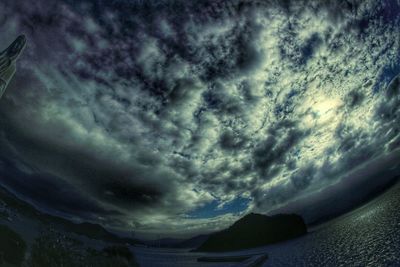 Storm clouds over mountain