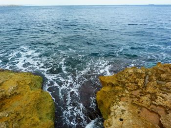 Scenic view of sea waves