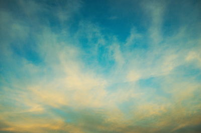 Low angle view of cloudy sky