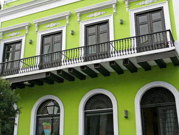 Low angle view of yellow building